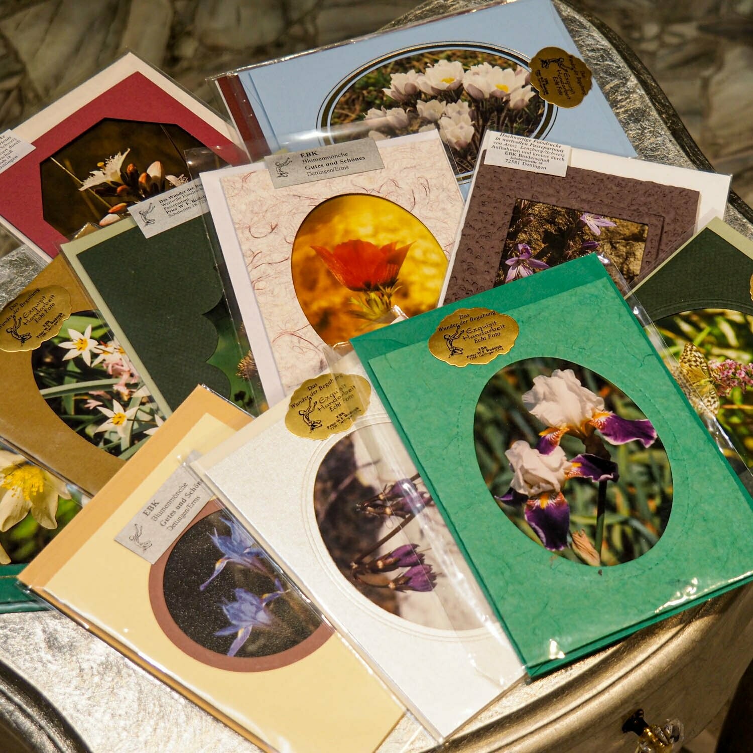 12 Passepartout Doppelkarten mit Umschlag